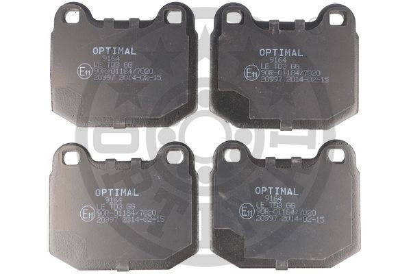Zestaw klocków hamulcowych, hamulce tarczowe OPTIMAL BP-09164