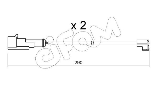 Styk ostrzegawczy, zużycie okładzin hamulcowych CIFAM SU.100K
