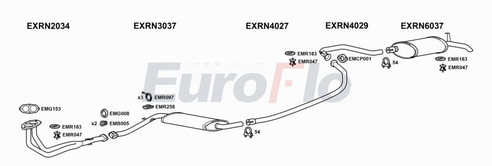 Układ wydechowy EUROFLO RN25201001B