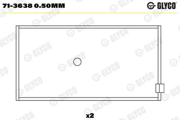 Cuzineti biela GLYCO 71-3638 0.50mm