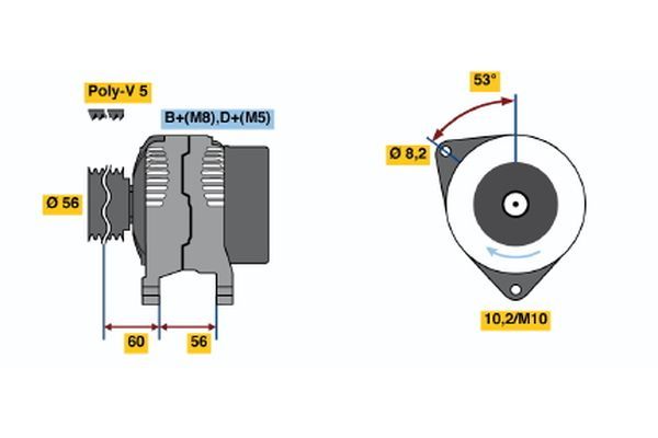 Alternator BOSCH 0 986 040 231