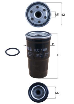 Palivový filtr MAHLE KC 100D