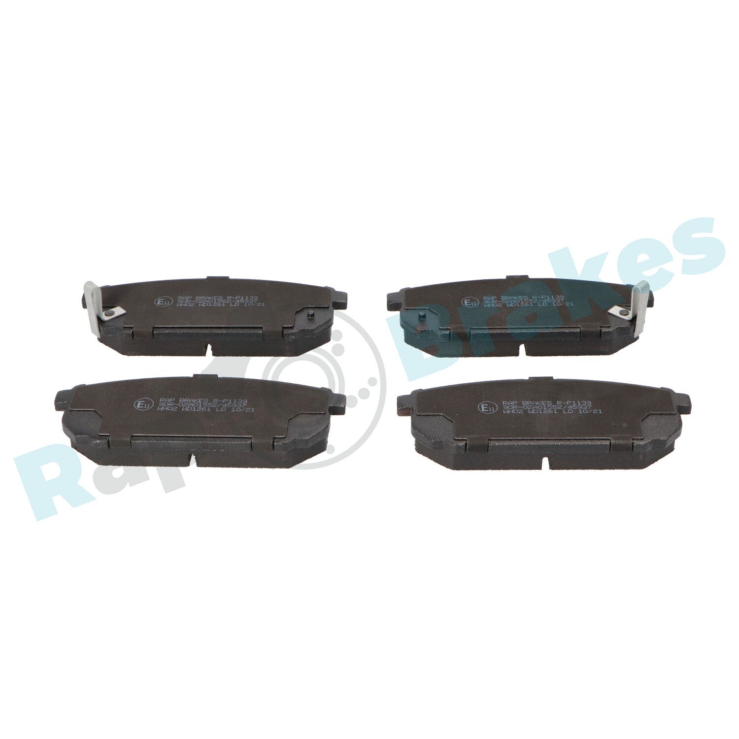 stabdžių trinkelių rinkinys, diskinis stabdys RP1139 RAP BRAKES