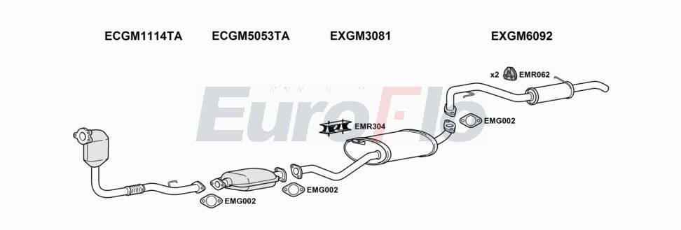 Układ wydechowy EUROFLO VLFRO22D3001C