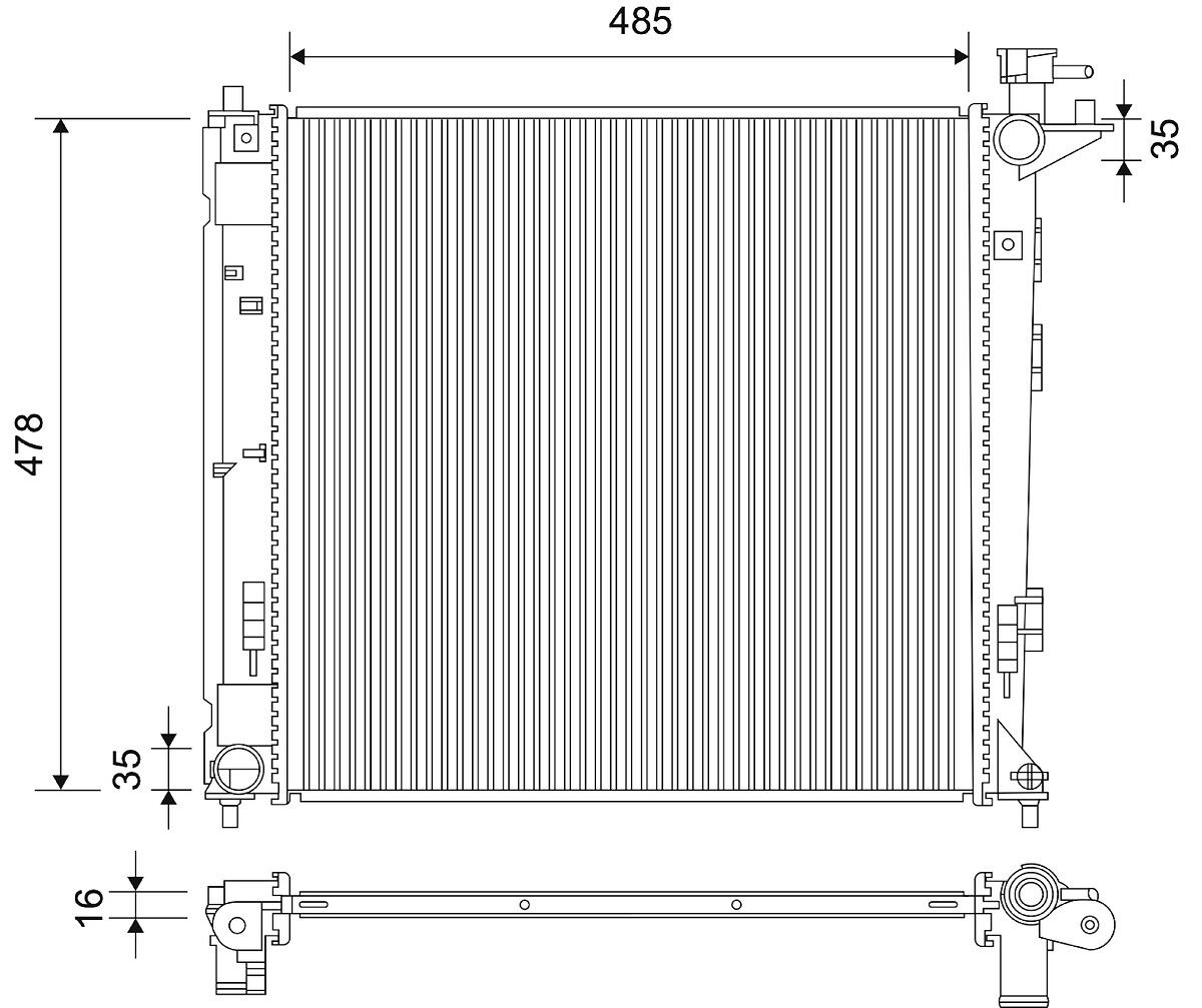 Radiateur, refroidissement du moteur