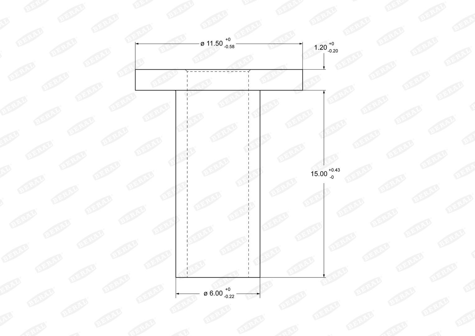 Nit, material frictiune saboti frana BERAL 93049