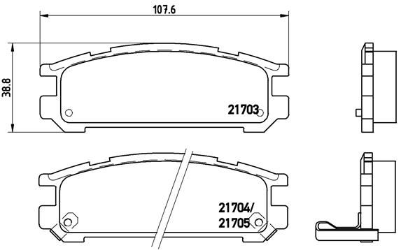 Zestaw klocków hamulcowych, hamulce tarczowe BREMBO P 78 005