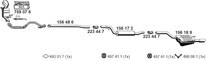 Układ wydechowy ERNST 071382