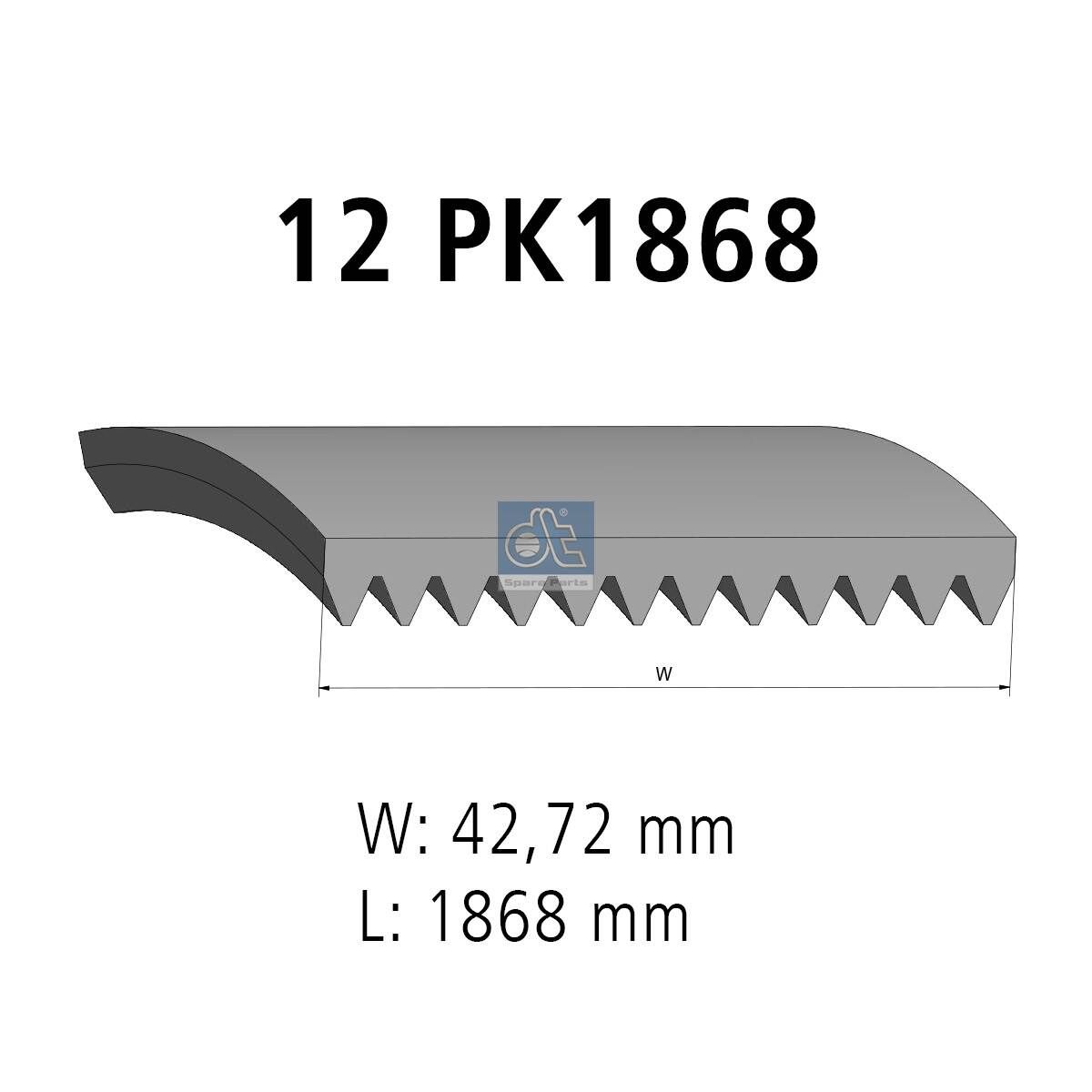 Curea transmisie cu caneluri DT Spare Parts 3.34334