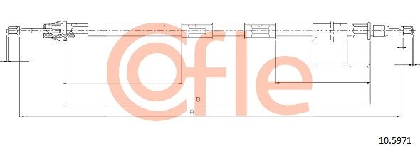 Cięgło, hamulec postojowy COFLE 10.5971