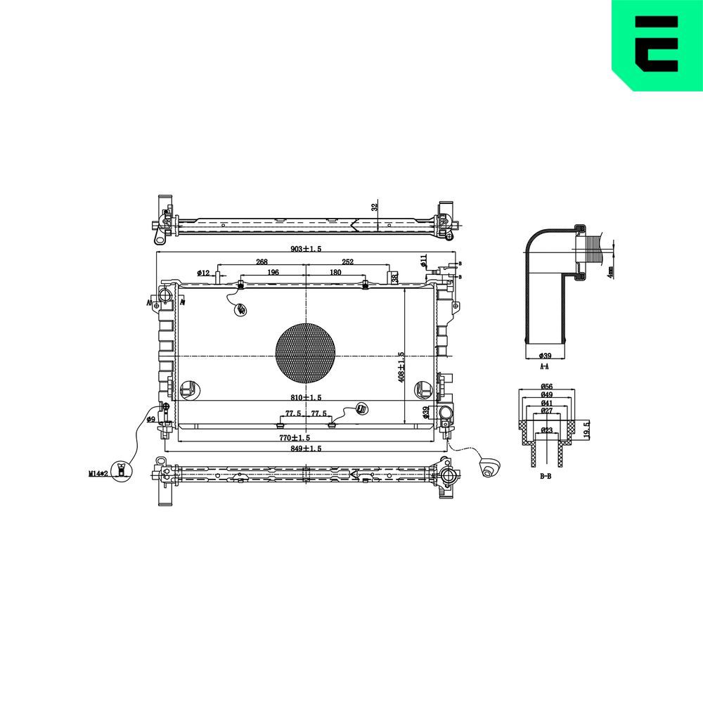 Radiator, racire motor ERA 673563
