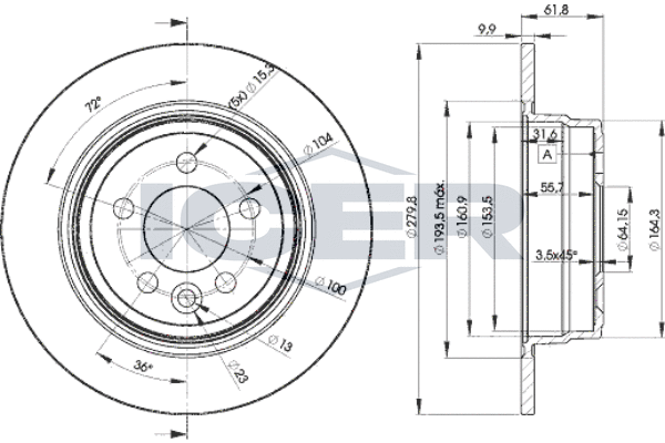 Tarcza hamulcowa ICER 78BD0847-2
