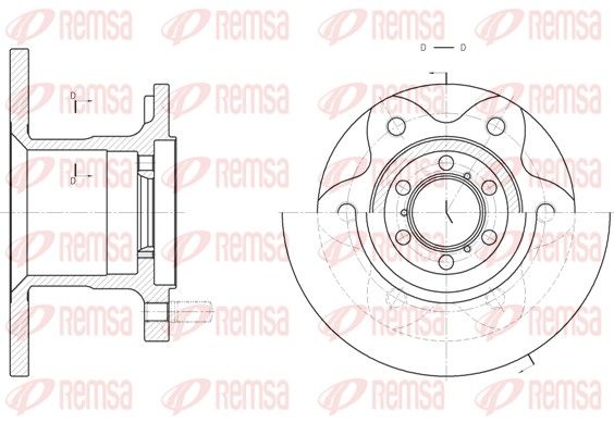 Tarcza hamulcowa REMSA 6290.00