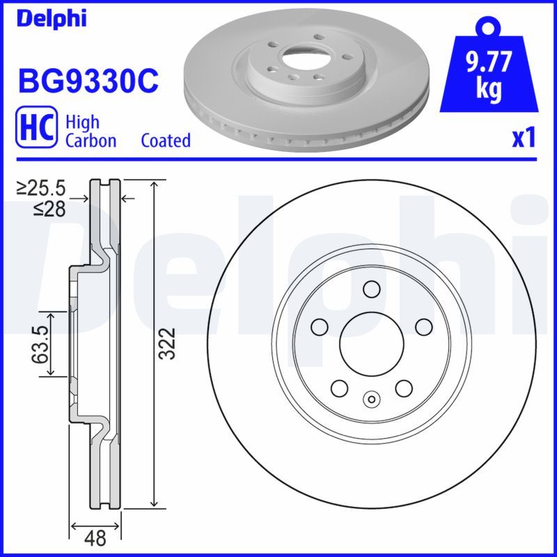 Brzdový kotouč DELPHI BG9330C