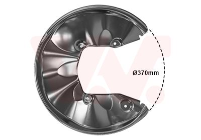 Panel rozbryzgiwujący, tarcza hamulcowa VAN WEZEL 0326374