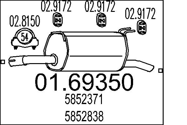 Toba esapament finala MTS 01.69350