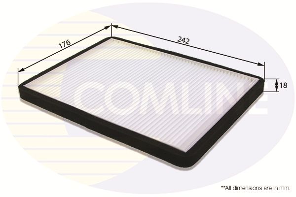 Filtr, wentylacja przestrzeni pasażerskiej COMLINE EKF147