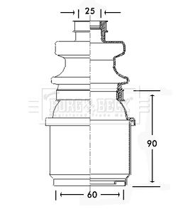 Zestaw osłon, wał napędowy BORG & BECK BCB2307