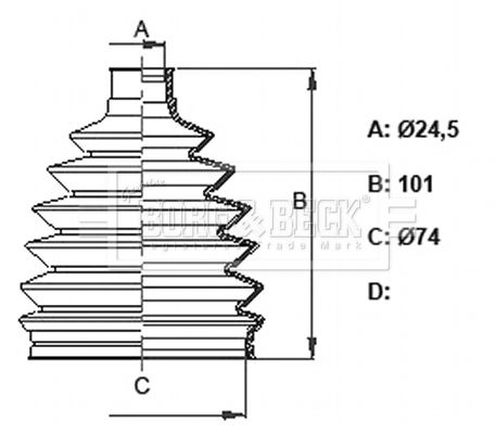 Zestaw osłon, wał napędowy BORG & BECK BCB6330