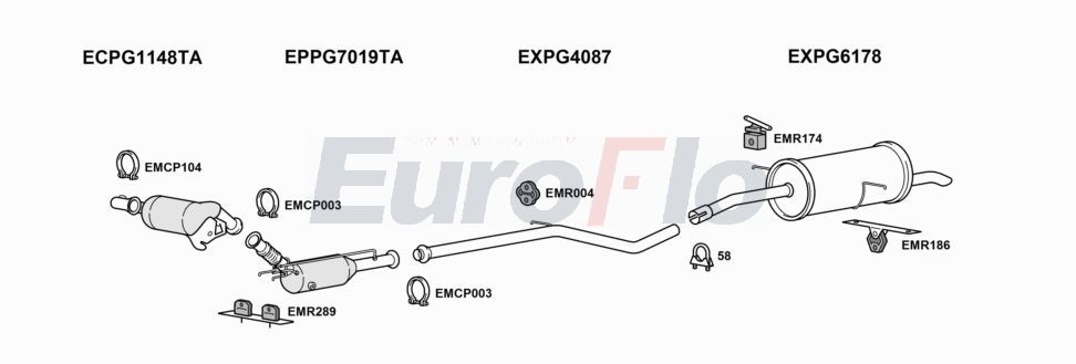 Układ wydechowy EUROFLO CNDS420D1001