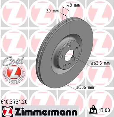 Brzdový kotouč ZIMMERMANN 610.3731.20