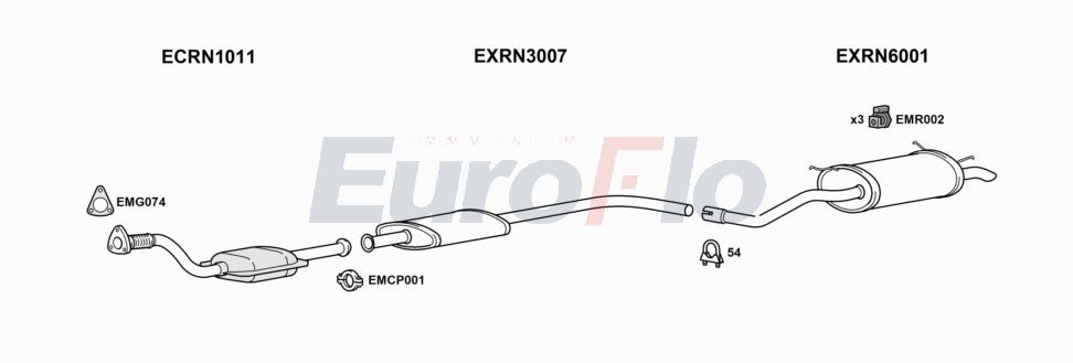 Układ wydechowy EUROFLO RNSCE206004A00