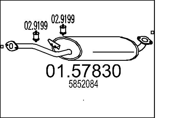 Tłumik środkowy MTS 01.57830