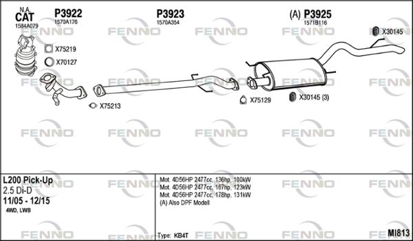 Układ wydechowy FENNO MI813