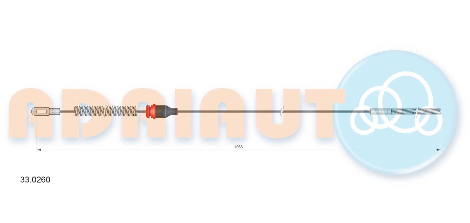 Cablu, frana de parcare ADRIAUTO 33.0260