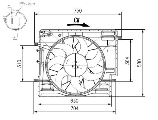 Ventilateur, refroidissement du moteur