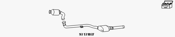 Zestaw doposażenia, katalizator/filtr cząstek stałych(kombi) HJS 93 13 9037