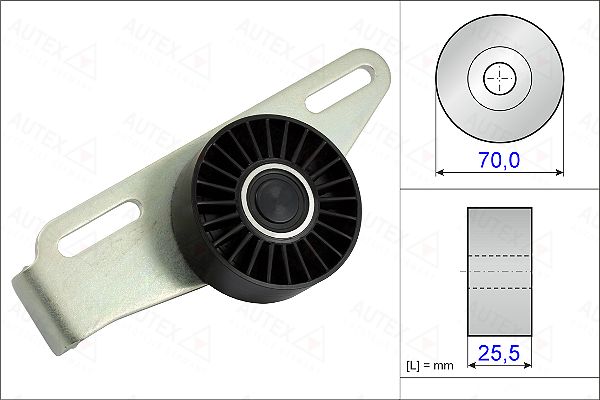 Rolka napinacza, pasek klinowy wielorowkowy AUTEX 654862
