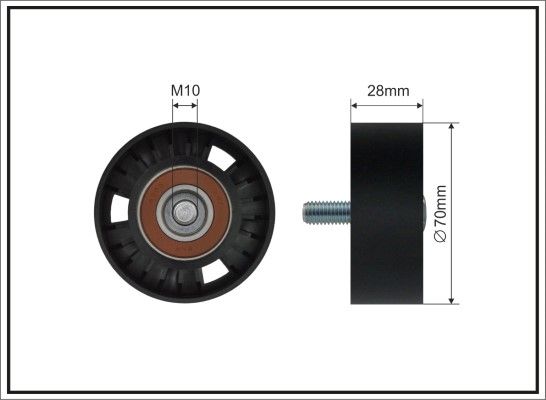 rolka kierunkowa / prowadząca, pasek klinowy zębaty CAFFARO 211-00SC
