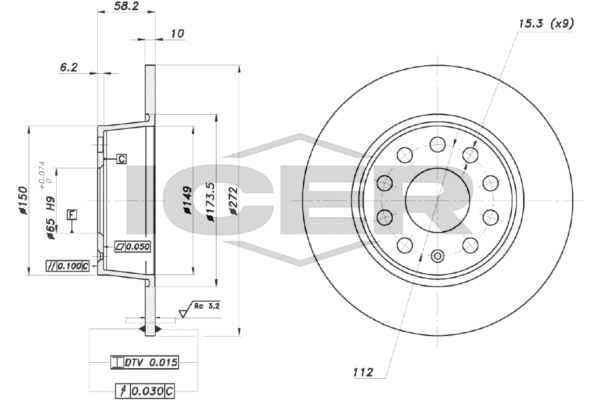 Tarcza hamulcowa ICER 78BD5647-2