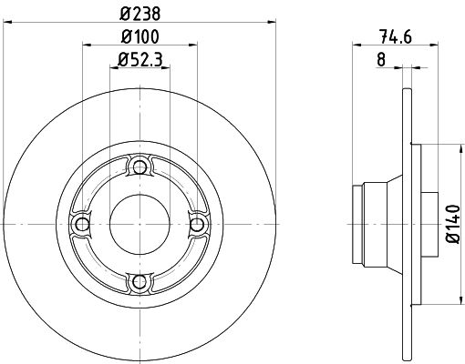 Tarcza hamulcowa MINTEX MDC1012