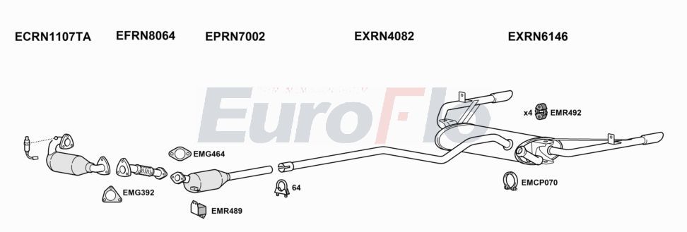 Układ wydechowy EUROFLO RNLAG20D3018B