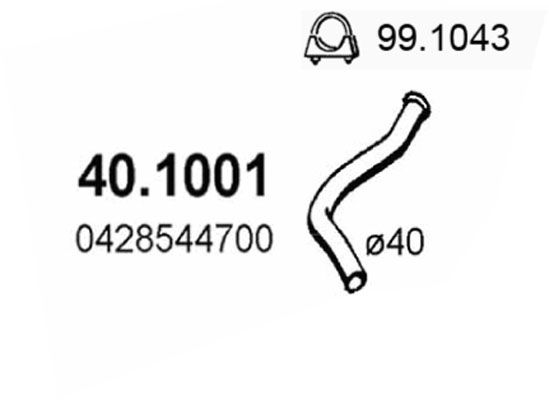 Rura wydechowa ASSO 40.1001