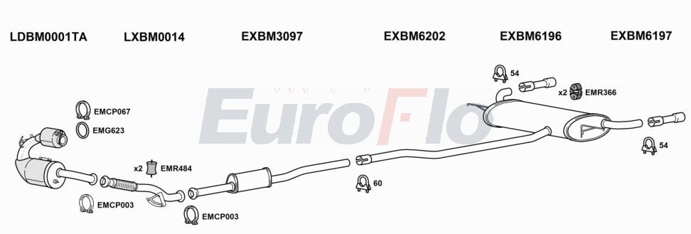 Układ wydechowy EUROFLO MICOU20D0112LHD