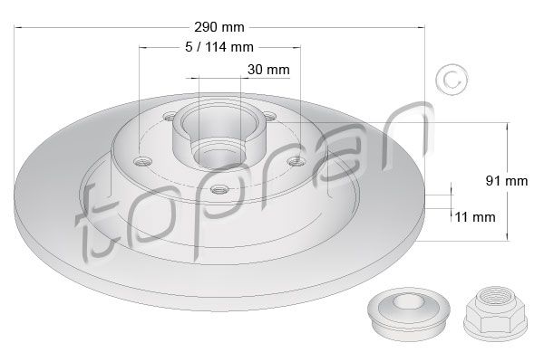 Tarcza hamulcowa TOPRAN 631 169