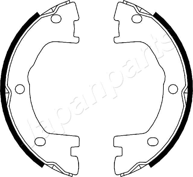 Zestaw szczęk hamulcowych, hamulec postojowy JAPANPARTS GF-0231AF