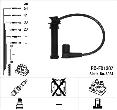Sada kabelů pro zapalování NGK RC-FD1207