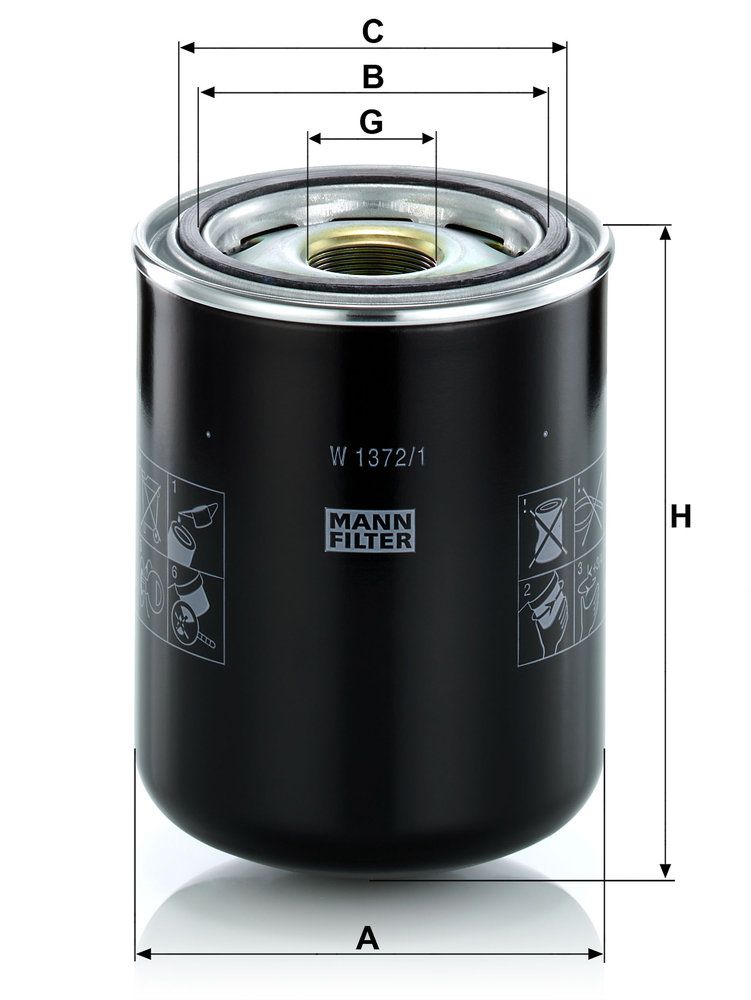 Levně Filtr, pracovní hydraulika MANN-FILTER W 1372/1