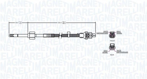 Levně Čidlo, teplota výfukových plynů MAGNETI MARELLI 172000155010