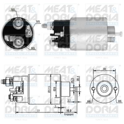 Włącznik elektromagnetyczny, rozrusznik MEAT & DORIA 46014