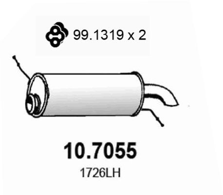 Tłumik końcowy ASSO 10.7055