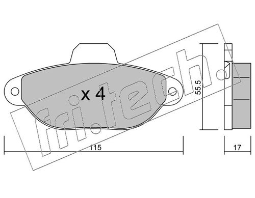Zestaw klocków hamulcowych, hamulce tarczowe FRI.TECH. 162.1