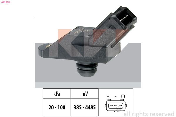 Czujnik ciśnienia powietrza, adaptacja wysokościowa KW 493 010