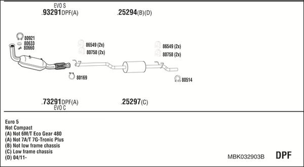 Układ wydechowy WALKER MBK032903B