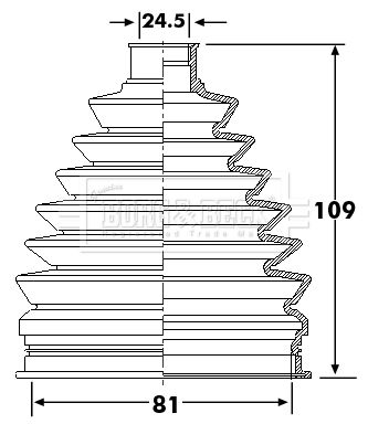Zestaw osłon, wał napędowy BORG & BECK BCB6234
