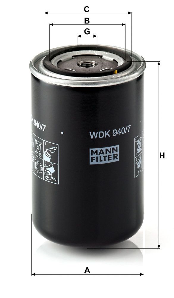 Levně Palivový filtr MANN-FILTER WDK 940/7